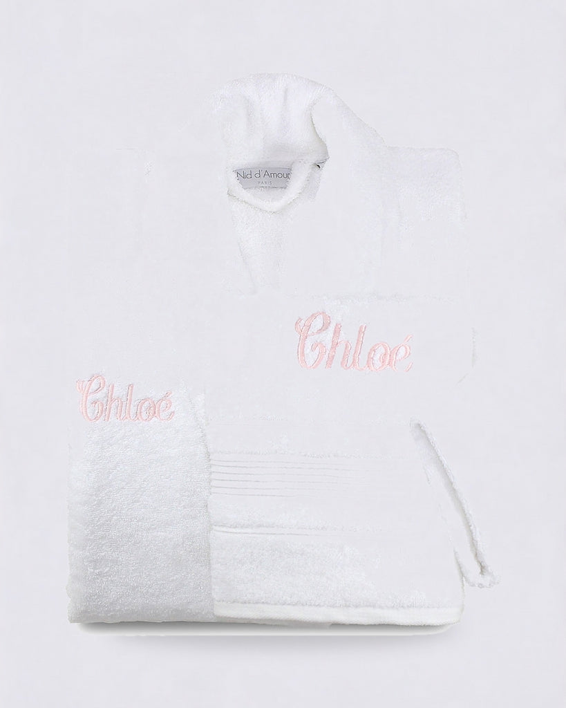 Peignoir Col Châle et serviette — Femme